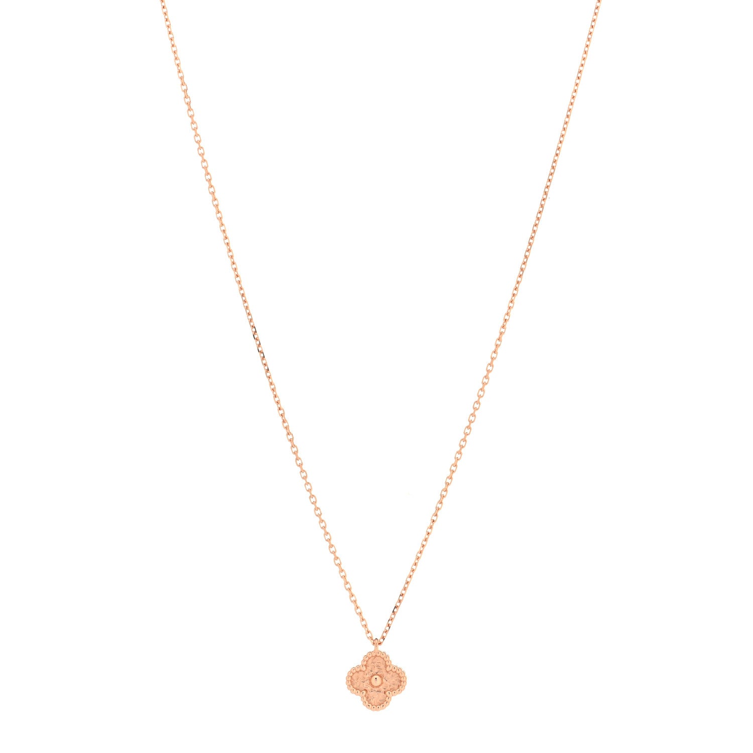 Van Cleef & Arpels 18K Rose Gold Sweet Alhambra Pendant Necklace 1 of 6