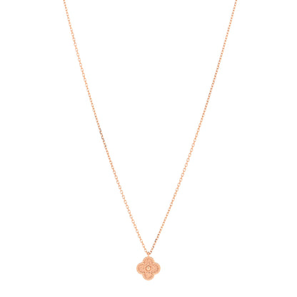 Van Cleef & Arpels 18K Rose Gold Sweet Alhambra Pendant Necklace 1 of 6