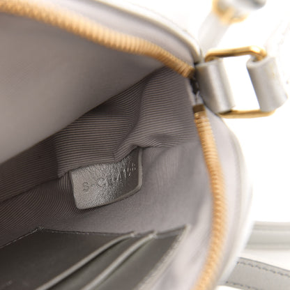 Celine Laminated Calfskin Quilted Small C Charm Bag Silver 8 of 11
