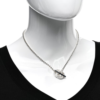Gucci Sterling Silver Interlocking G Brit Toggle Necklace 2 of 4