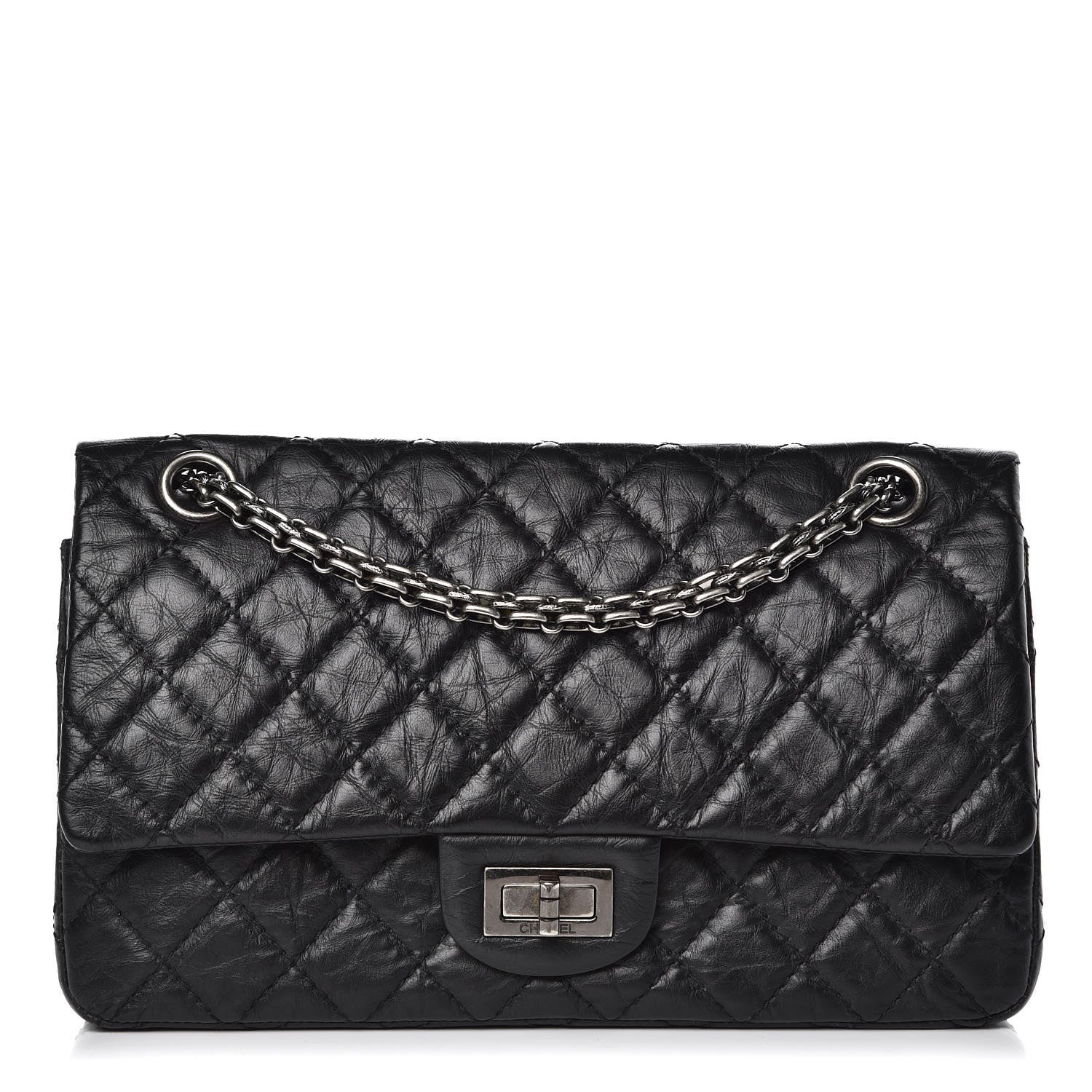 Chanel Aged Calfskin Quilted 2.55 Reissue 225 Flap Black 1 of 8