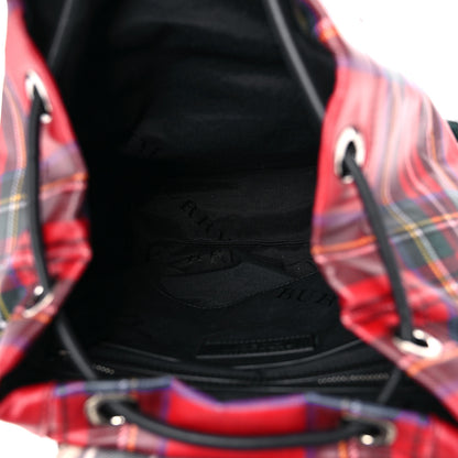 Burberry Laminated Tartan Patchwork Medium Rucksack Backpack Military Red 5 of 18