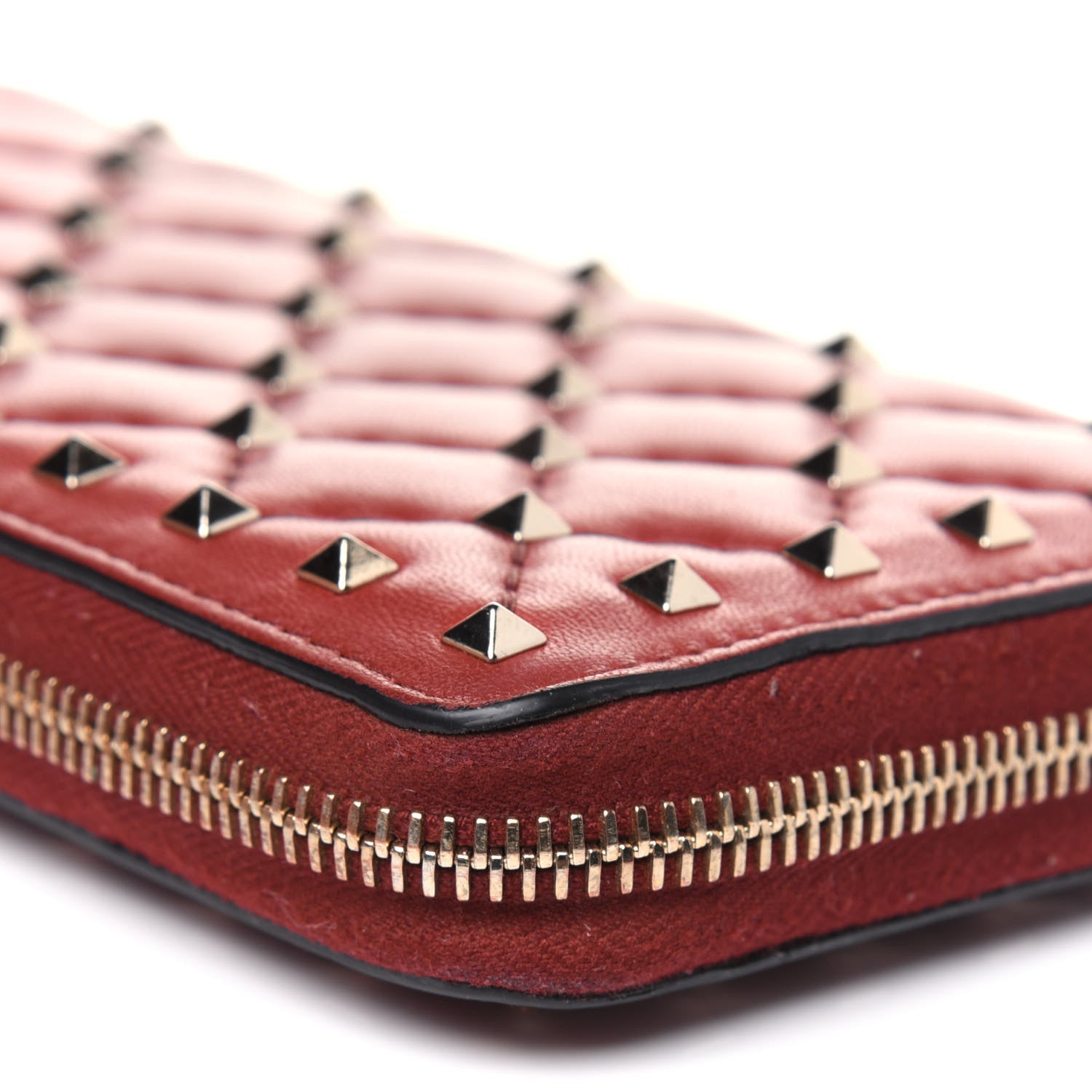 Valentino Garavani Nappa Rockstud Spike Zip Around Wallet Rubino 18 of 19