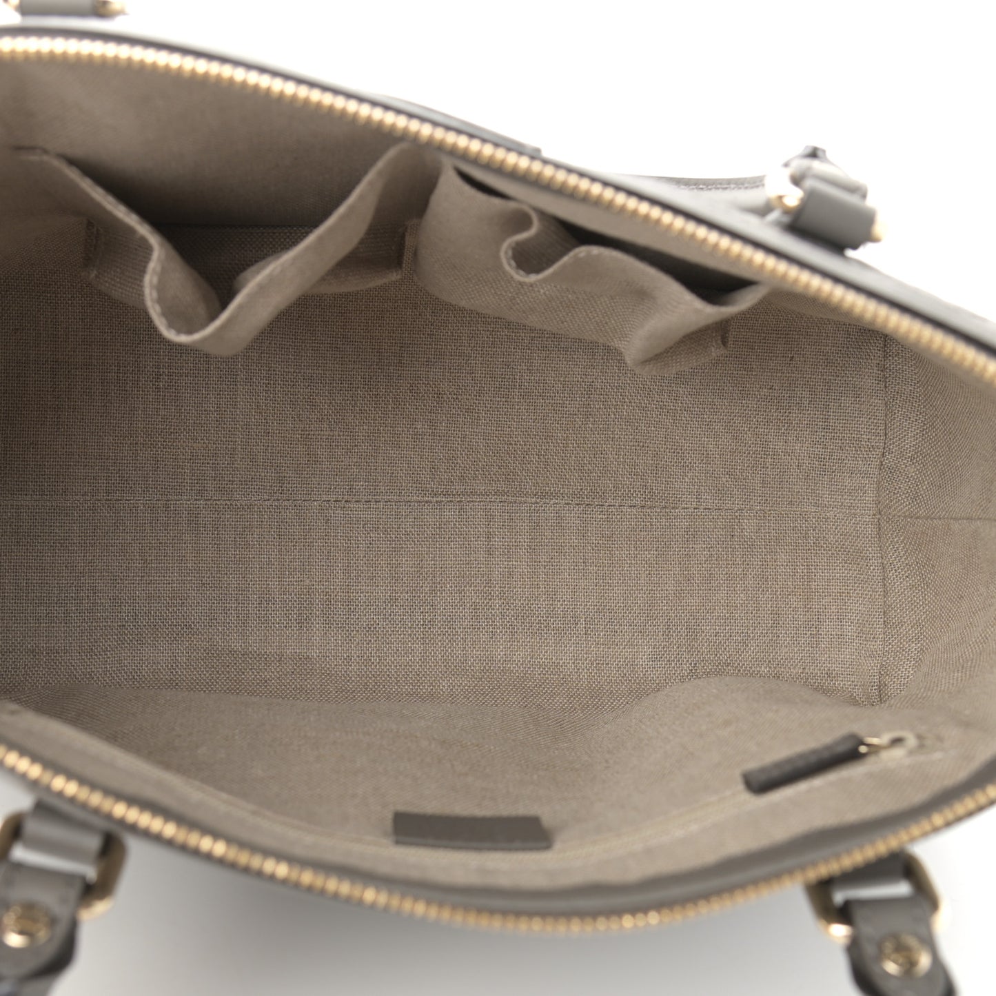Soft Microguccissima Small Zippered Satchel Loess