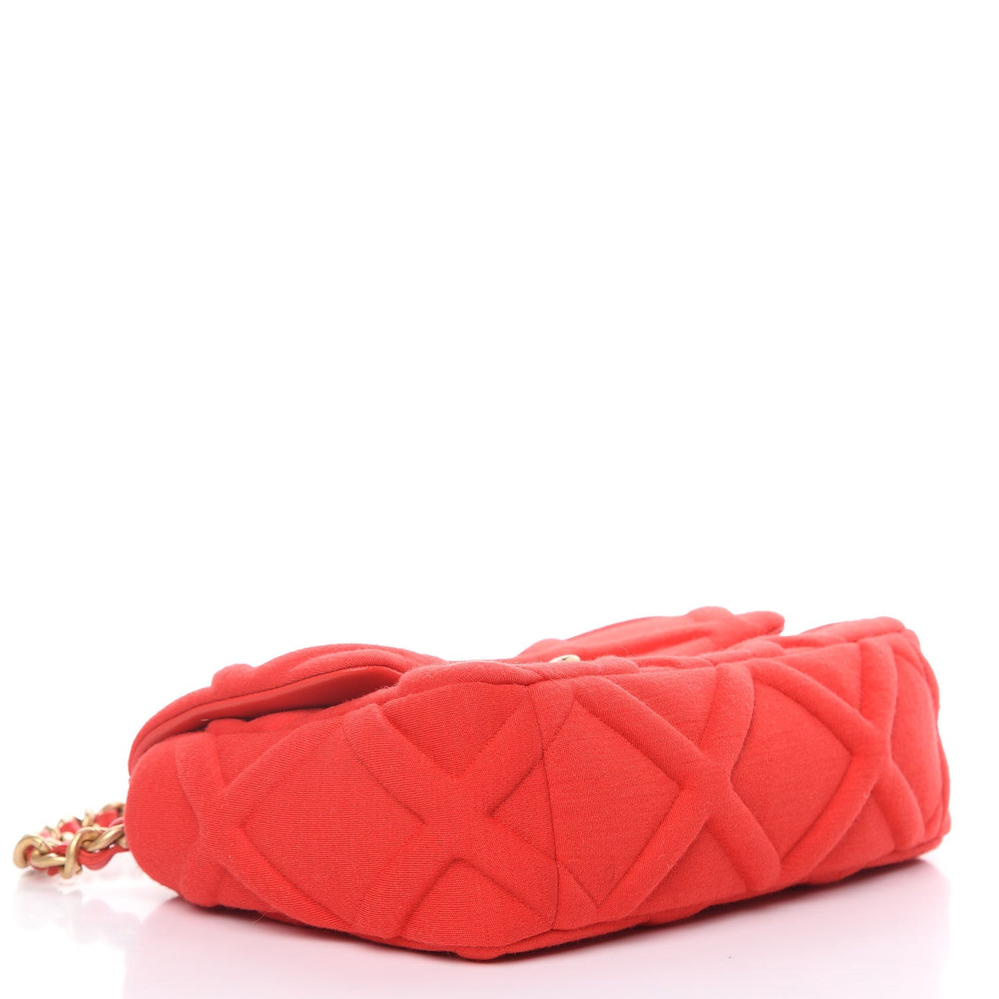 Jersey Lambskin Quilted Medium 19 Flap Red