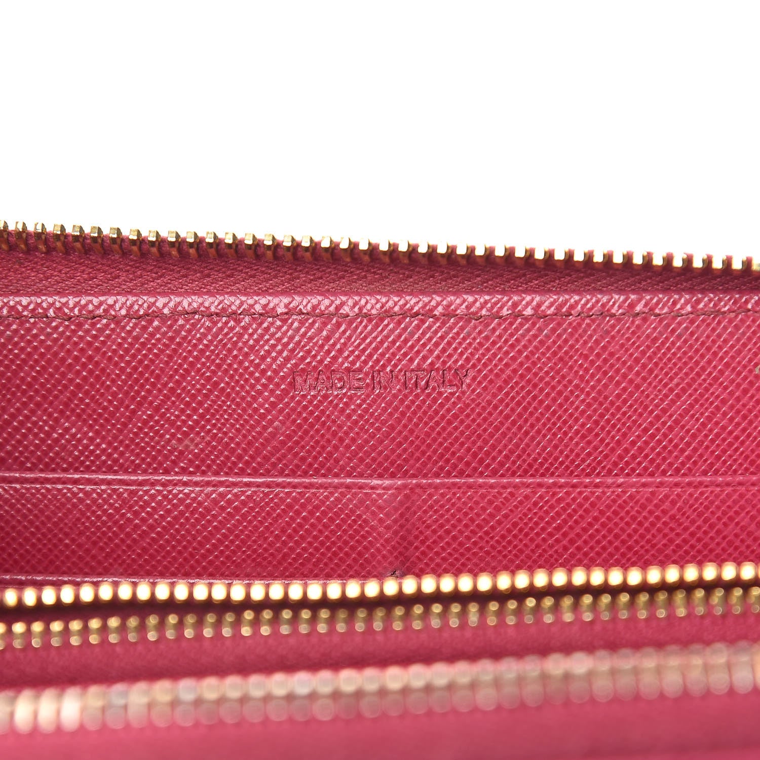 Prada Saffiano Zip Around Wallet Peonia 7 of 17