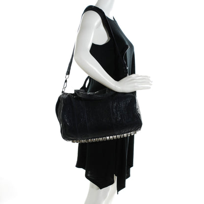 Alexander Wang Pebbled Lambskin Rocco Midnight 2 of 7