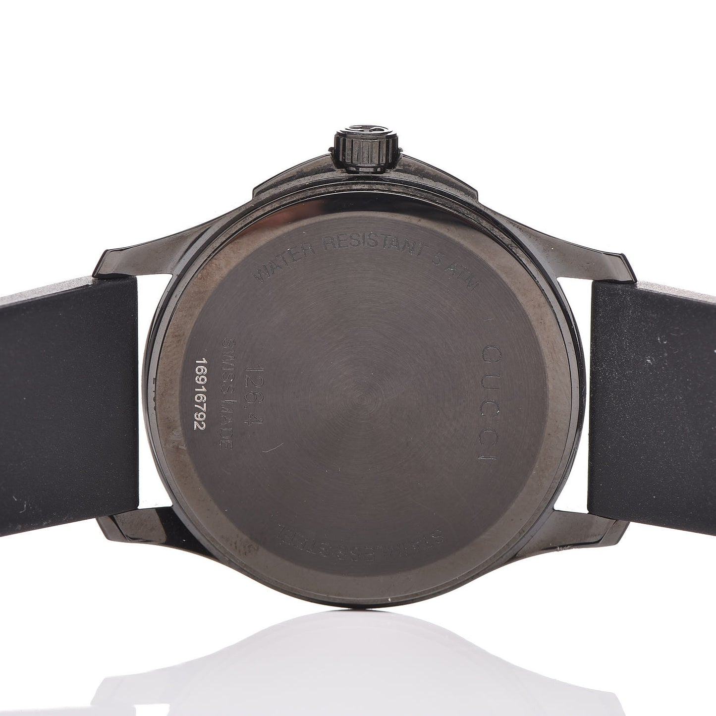 PVD Stainless Steel Rubber 38mm G-Timeless REAL Quartz Watch Black