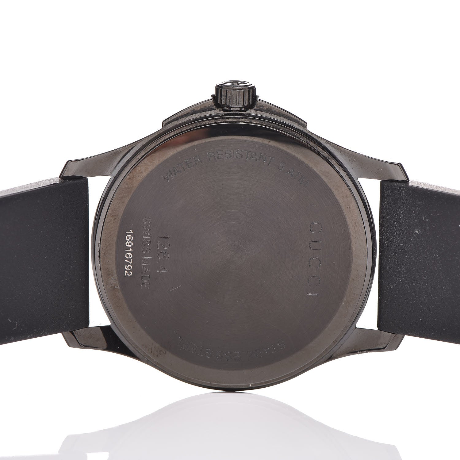 Gucci PVD Stainless Steel Rubber 38mm G-Timeless REAL Quartz Watch Black 5 of 7