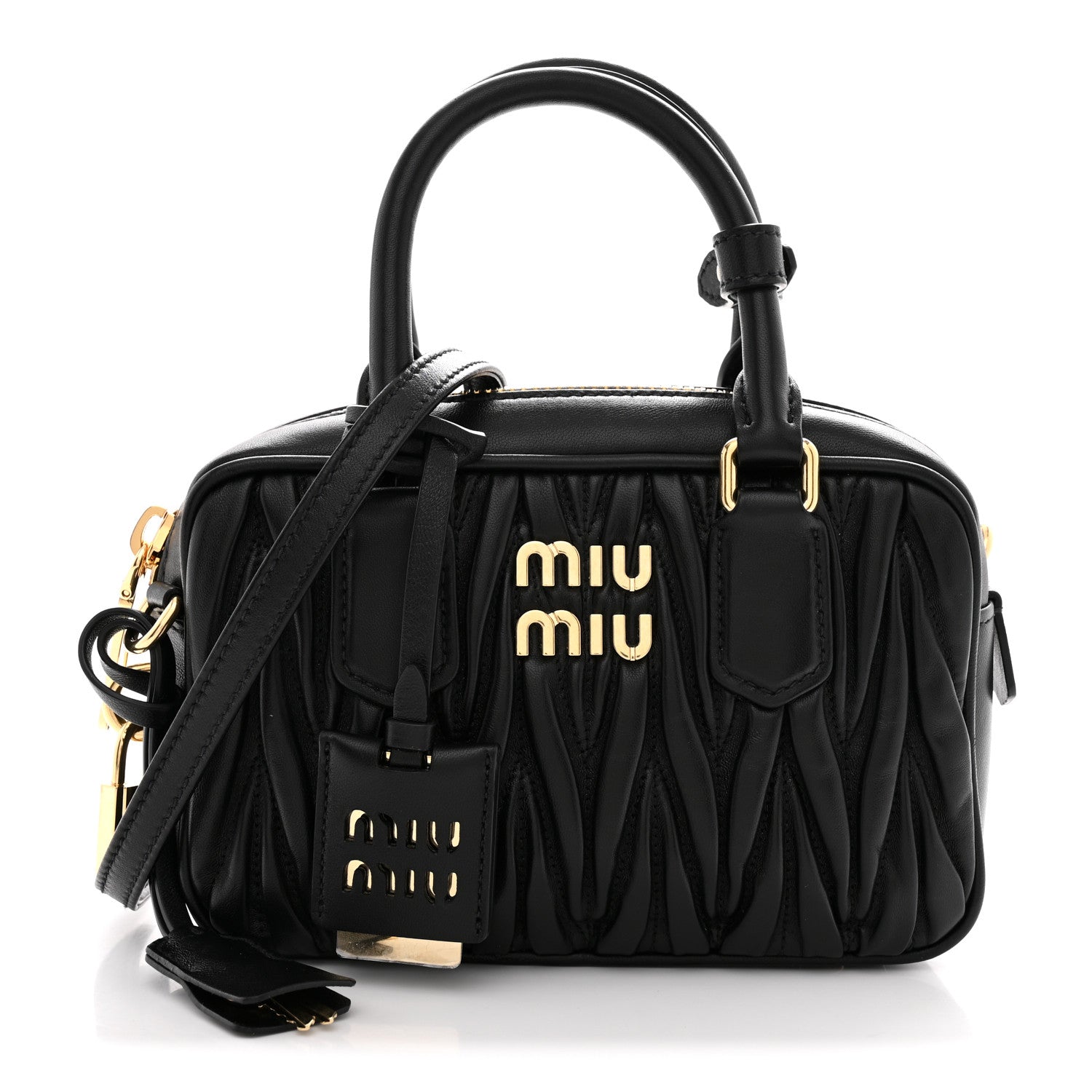 Miu Miu Nappa Matelasse Small Arcadie Black 1 of 9