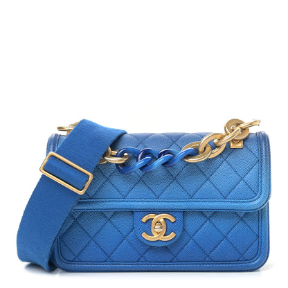 Chanel Caviar Quilted Small Sunset On The Sea Flap Blue 1 of 14