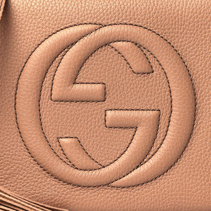 Gucci Pebbled Calfskin Small Soho Disco Bag Camelia 9 of 11