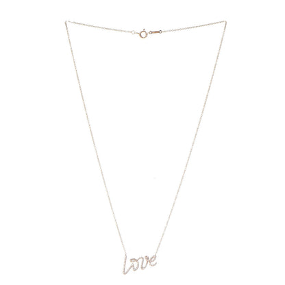 Tiffany 18K Rose Gold Diamond Small Paloma's Graffiti Love Pendant Necklace 3 of 7
