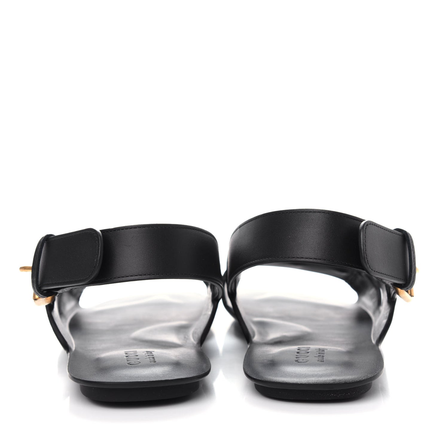 Calfskin Mens GG Marmont Sandals 12 Black
