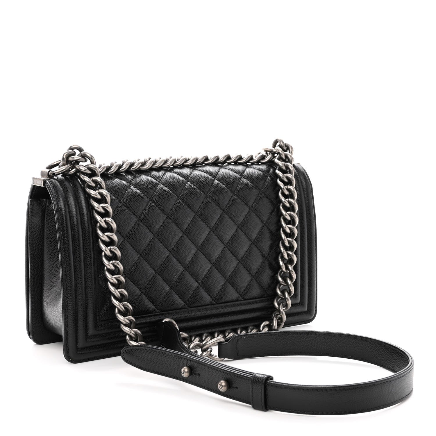 Chanel Caviar Quilted Medium Boy Flap Black 3 of 11