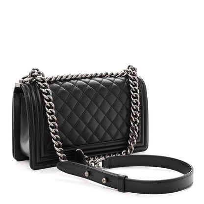 Chanel Caviar Quilted Medium Boy Flap Black 3 of 11