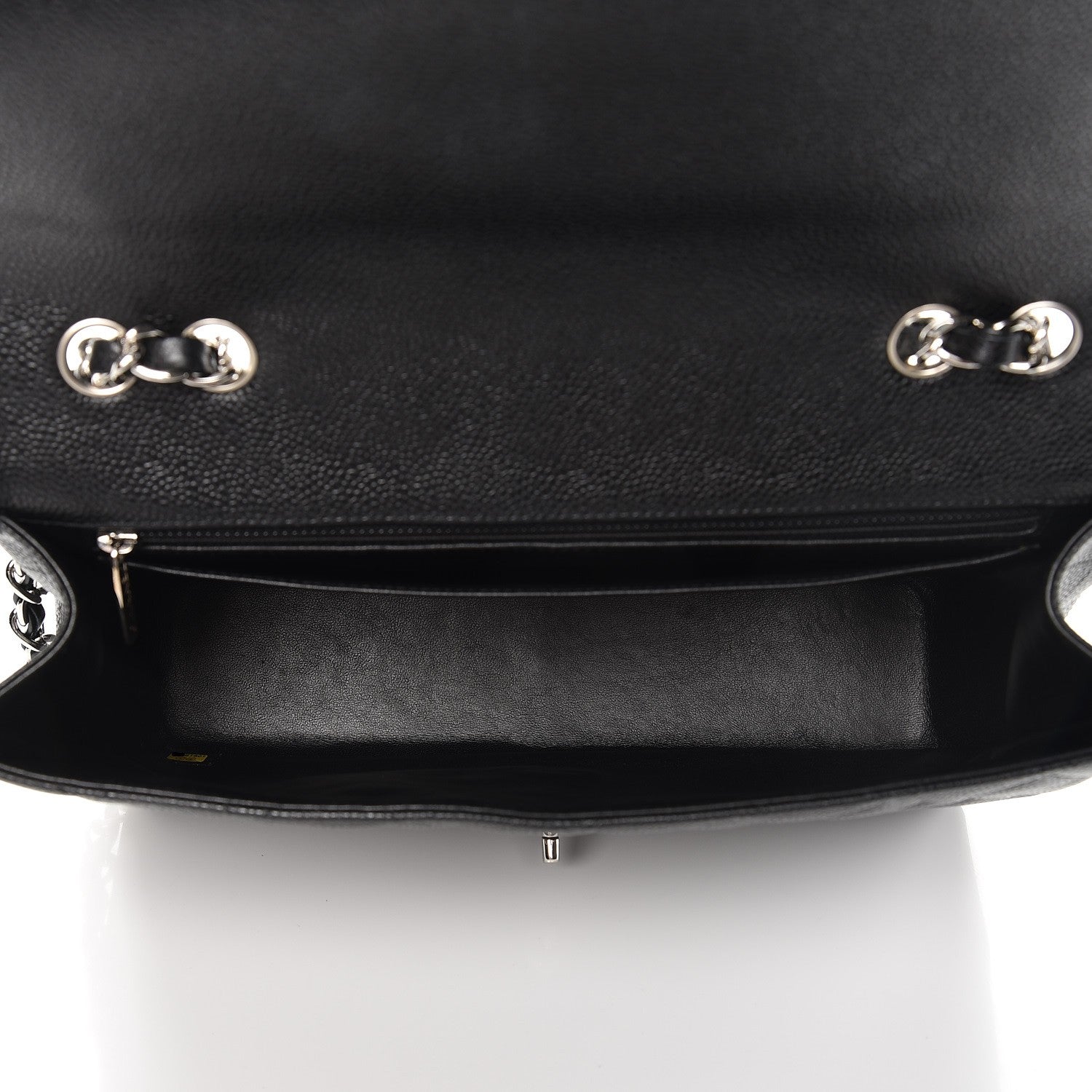 Chanel Caviar Quilted Jumbo Single Flap Black 7 of 10