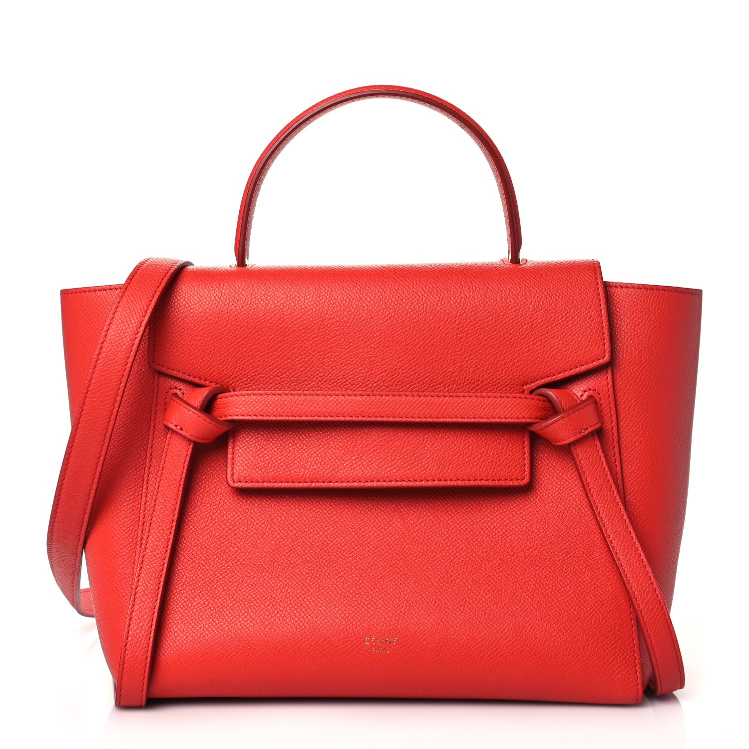 Celine Grained Calfskin Micro Belt Bag Coquelicot 1 of 11