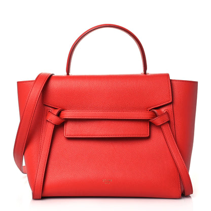 Celine Grained Calfskin Micro Belt Bag Coquelicot 1 of 11