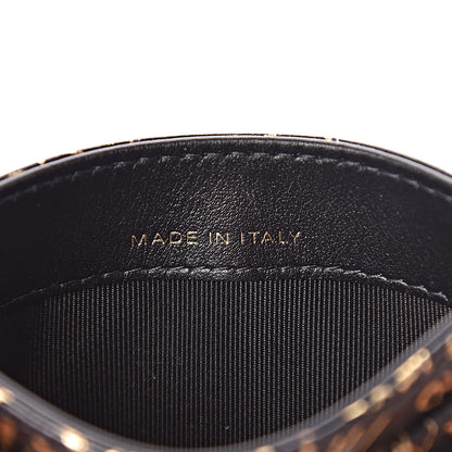 Chanel Calfskin Crocodile Embossed Graffiti 2.55 Cocodile Reissue Card Holder Black Gold 7 of 8