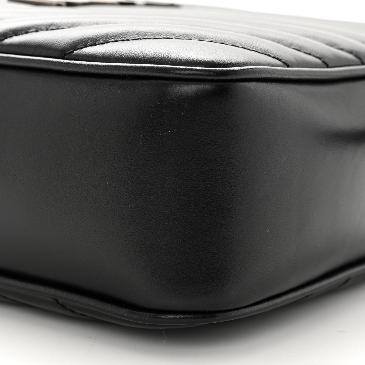 Saint Laurent Calfskin Matelasse Monogram Lou Camera Bag Black 9 of 12