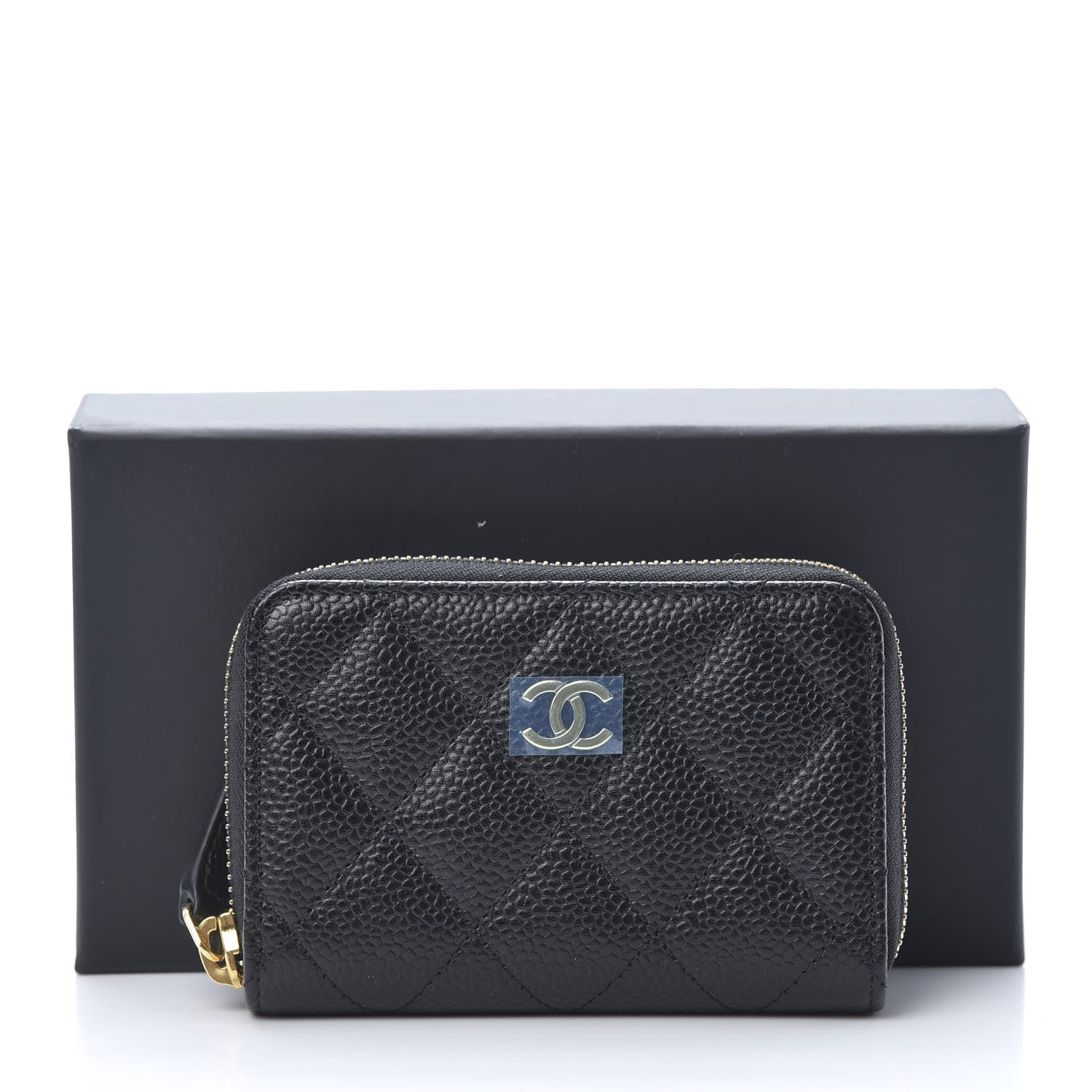 Chanel Caviar Quilted Zip Coin Purse Black 8 of 8