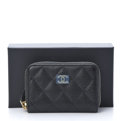 Chanel Caviar Quilted Zip Coin Purse Black 8 of 8