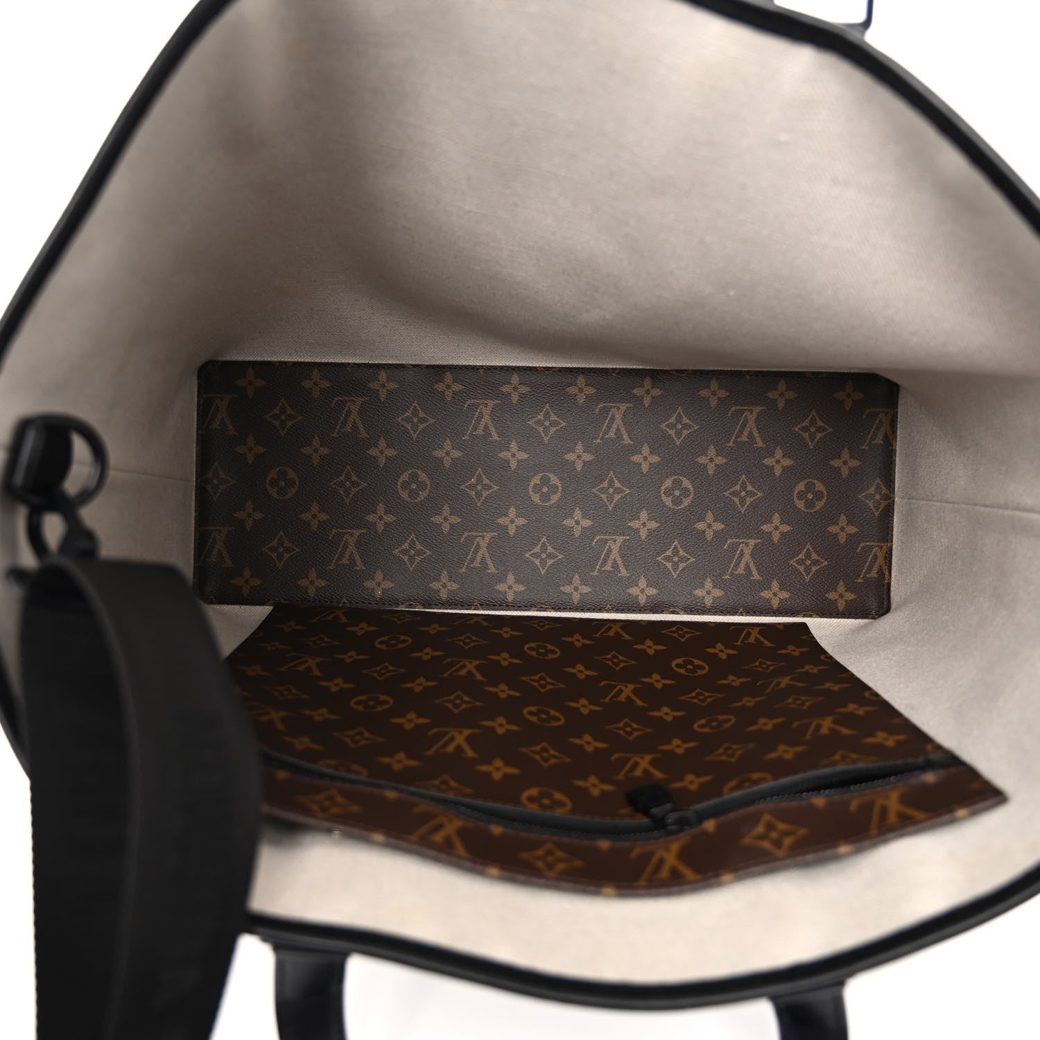 Louis Vuitton Monogram Macassar Weekend Tote GM 5 of 10