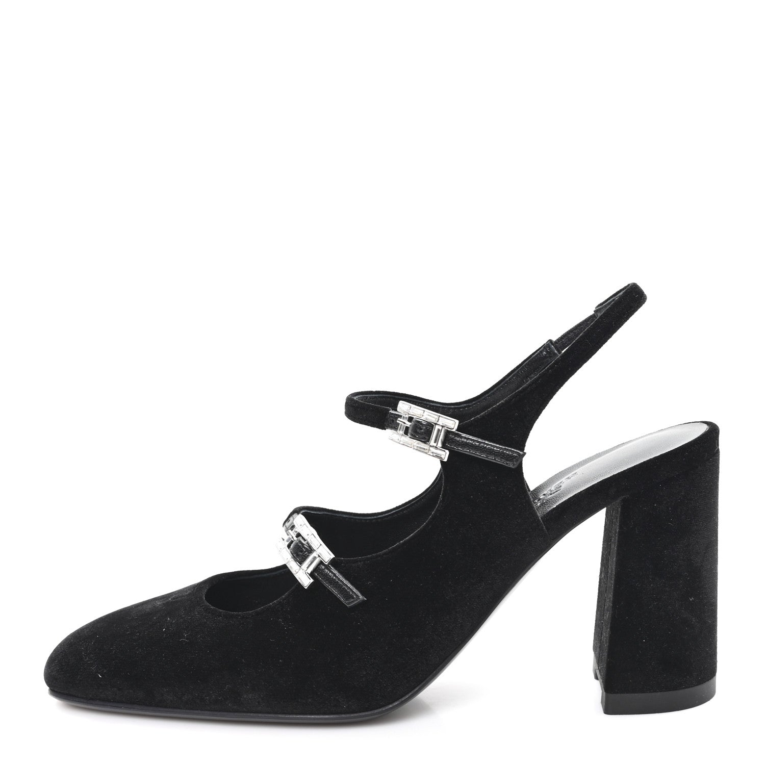 Hermes Velvet Jackie 90 Pumps 36 Black 1 of 10