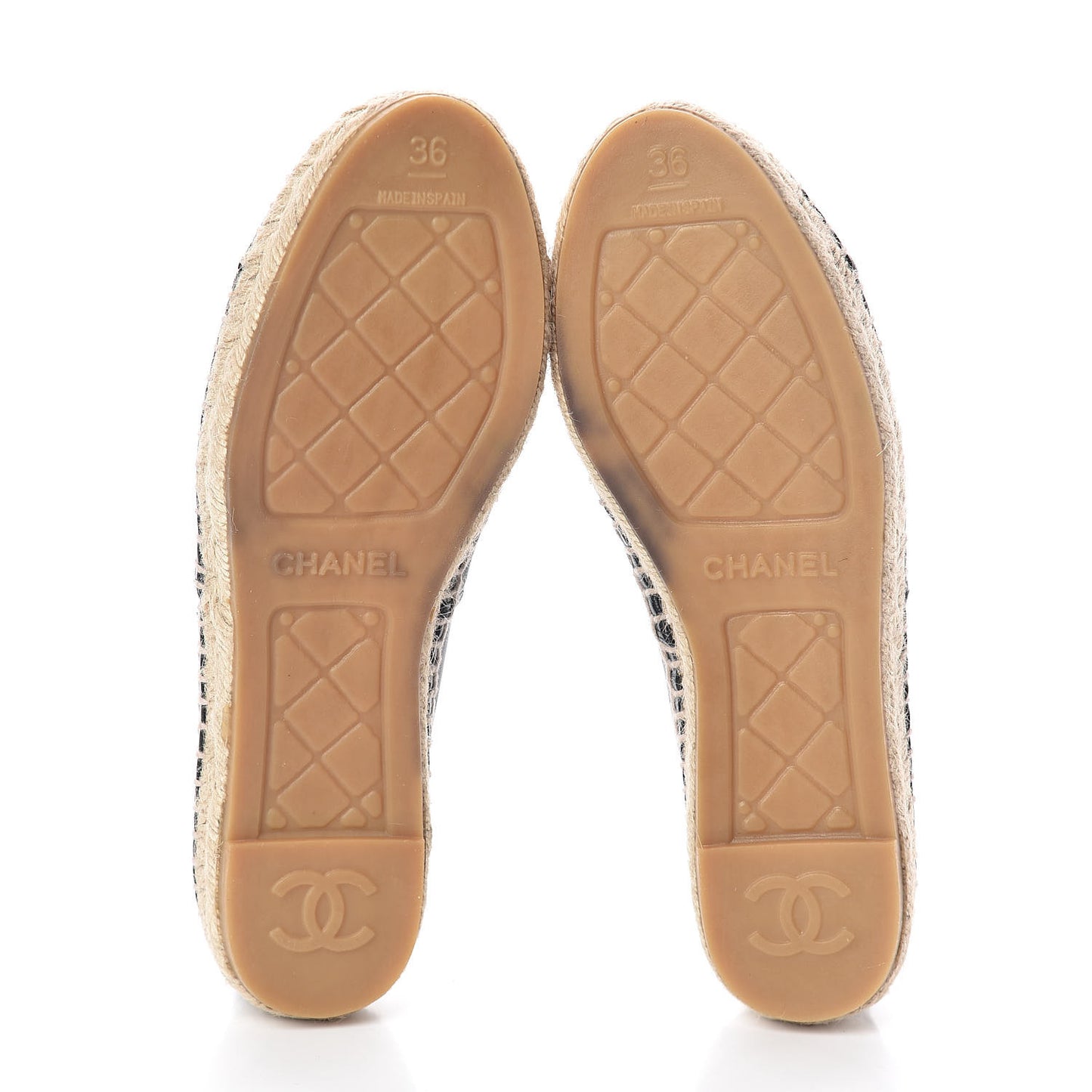 Lambskin CC Espadrilles 36 Black