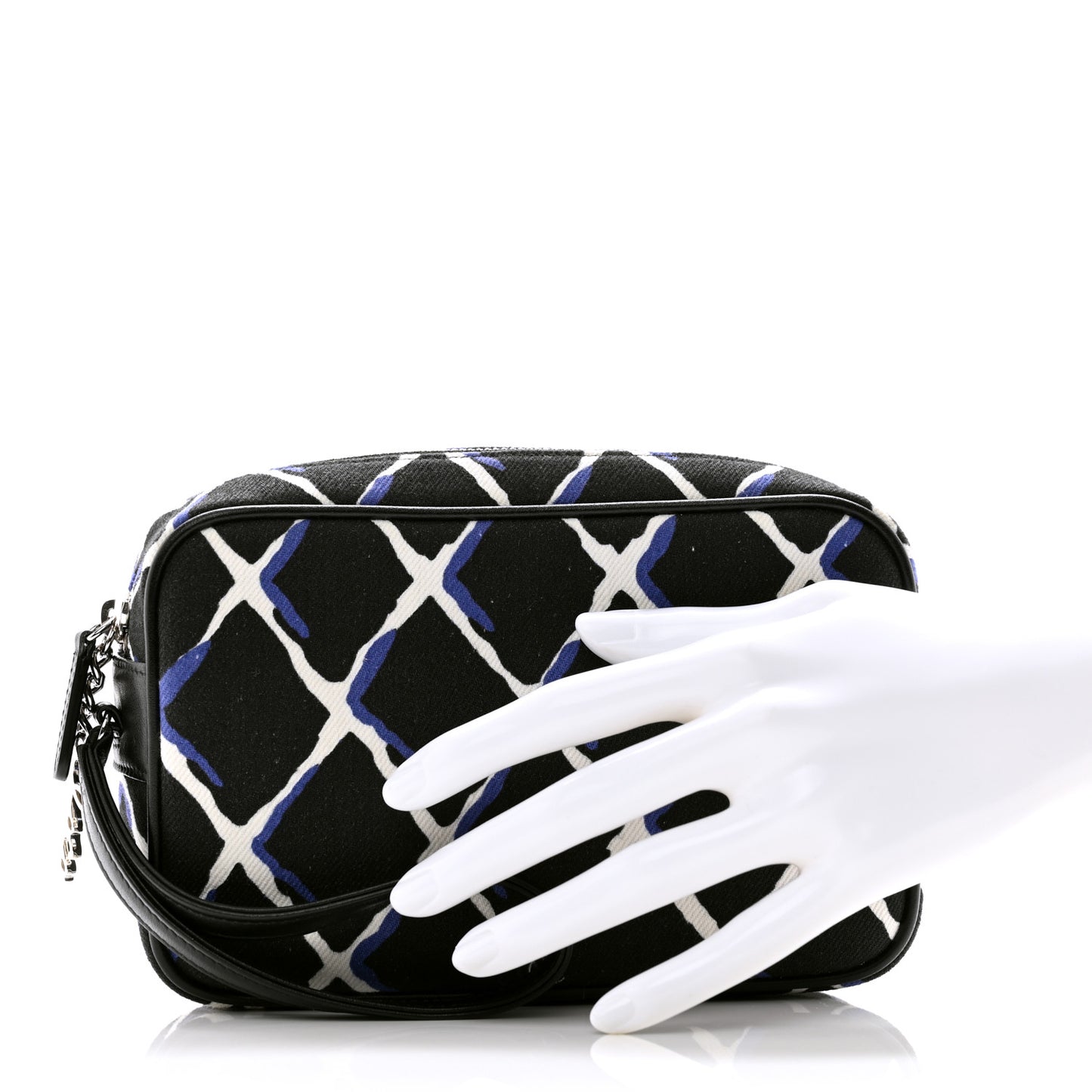 Canvas Airline Cosmetic Case Blue White