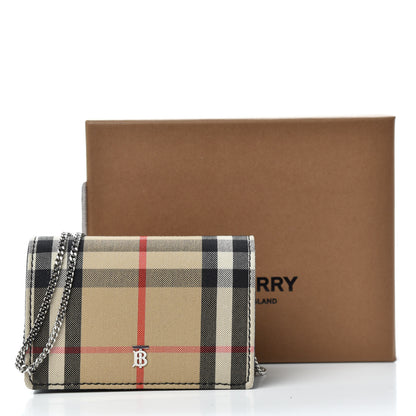 Burberry Vintage Check Jessie TB Crossbody Black 7 of 7