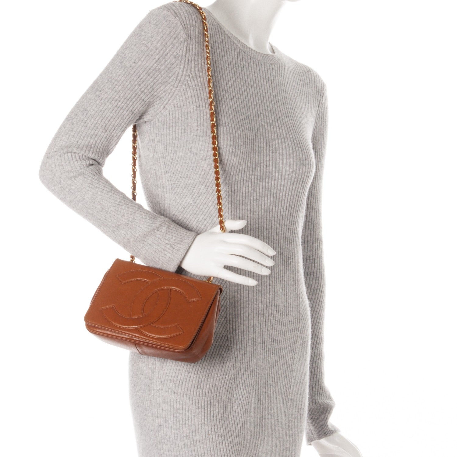 Chanel Lambskin Small CC Flap Brown 2 of 7