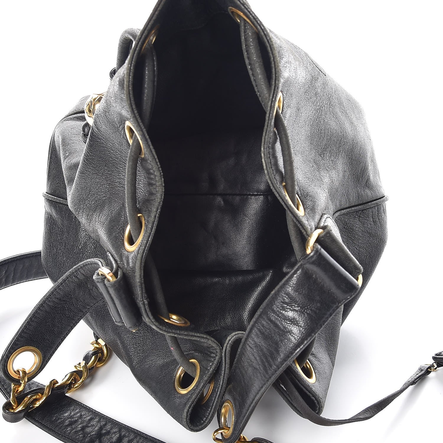 Chanel Lambskin CC Drawstring Shoulder Bag Black 6 of 14