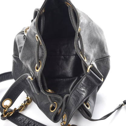 Chanel Lambskin CC Drawstring Shoulder Bag Black 6 of 14