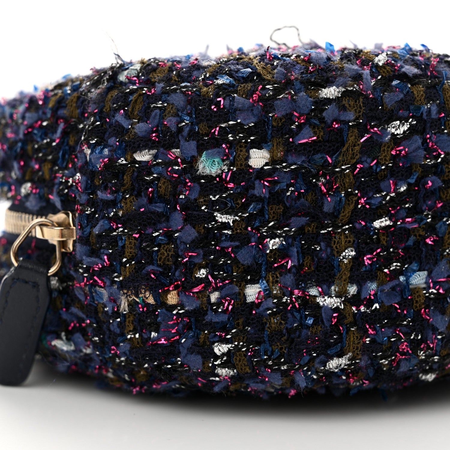 Chanel Tweed Quilted Round Clutch With Chain Multicolor 9 of 12