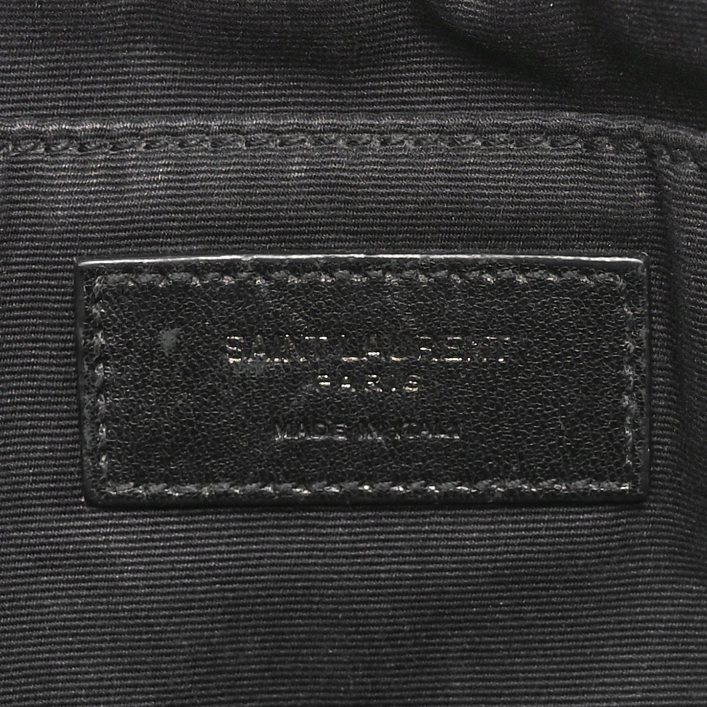 Cracked Shiny Calfskin Monogram Lou Camera Bag Black