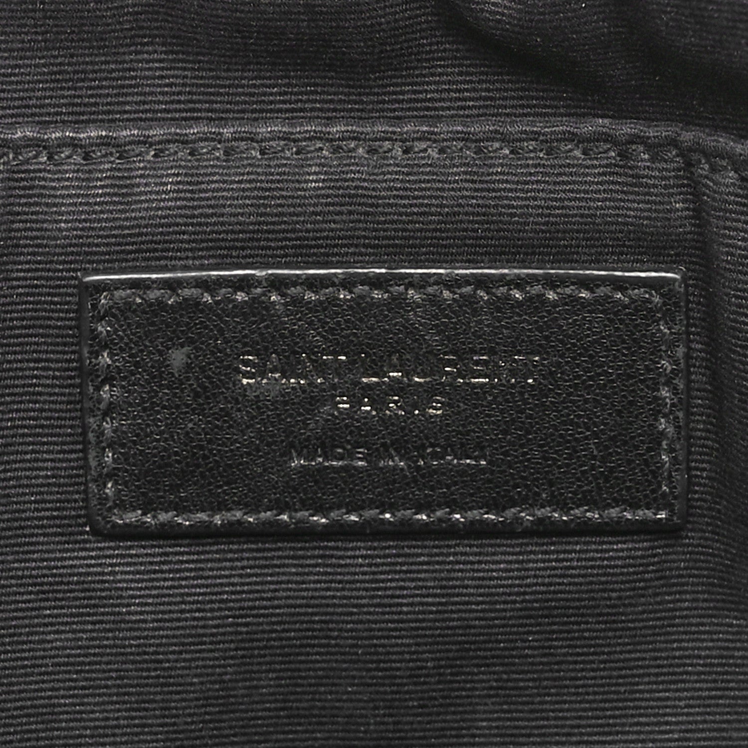 Saint Laurent Cracked Shiny Calfskin Monogram Lou Camera Bag Black 6 of 10