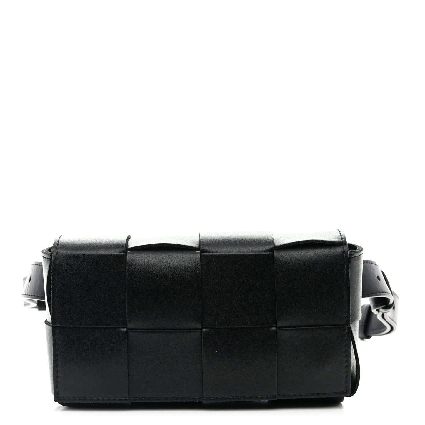 Nappa Maxi Intreccio The Belt Cassette Bag Black