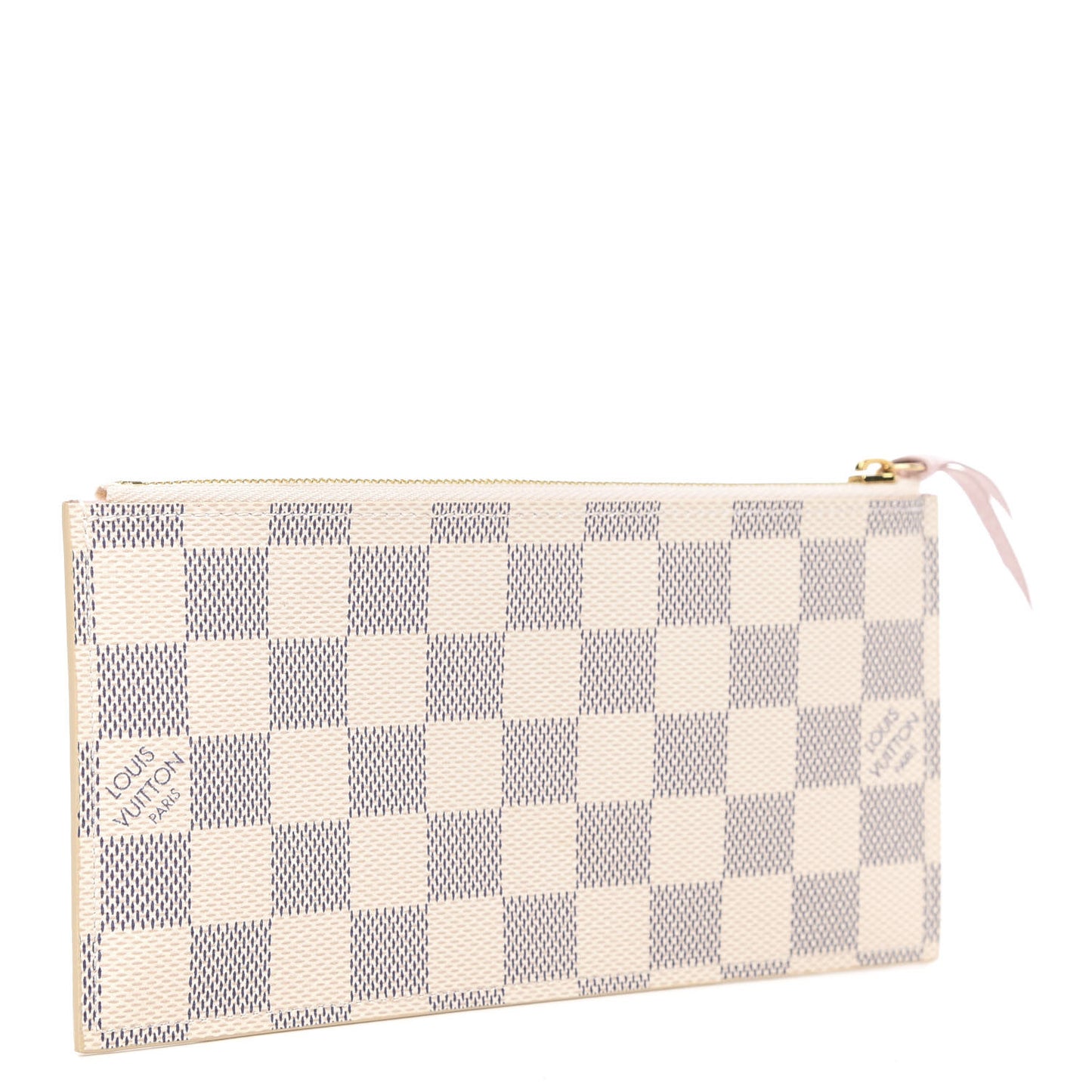 Damier Azur Felicie Chain Wallet Zippered Insert Rose Ballerine