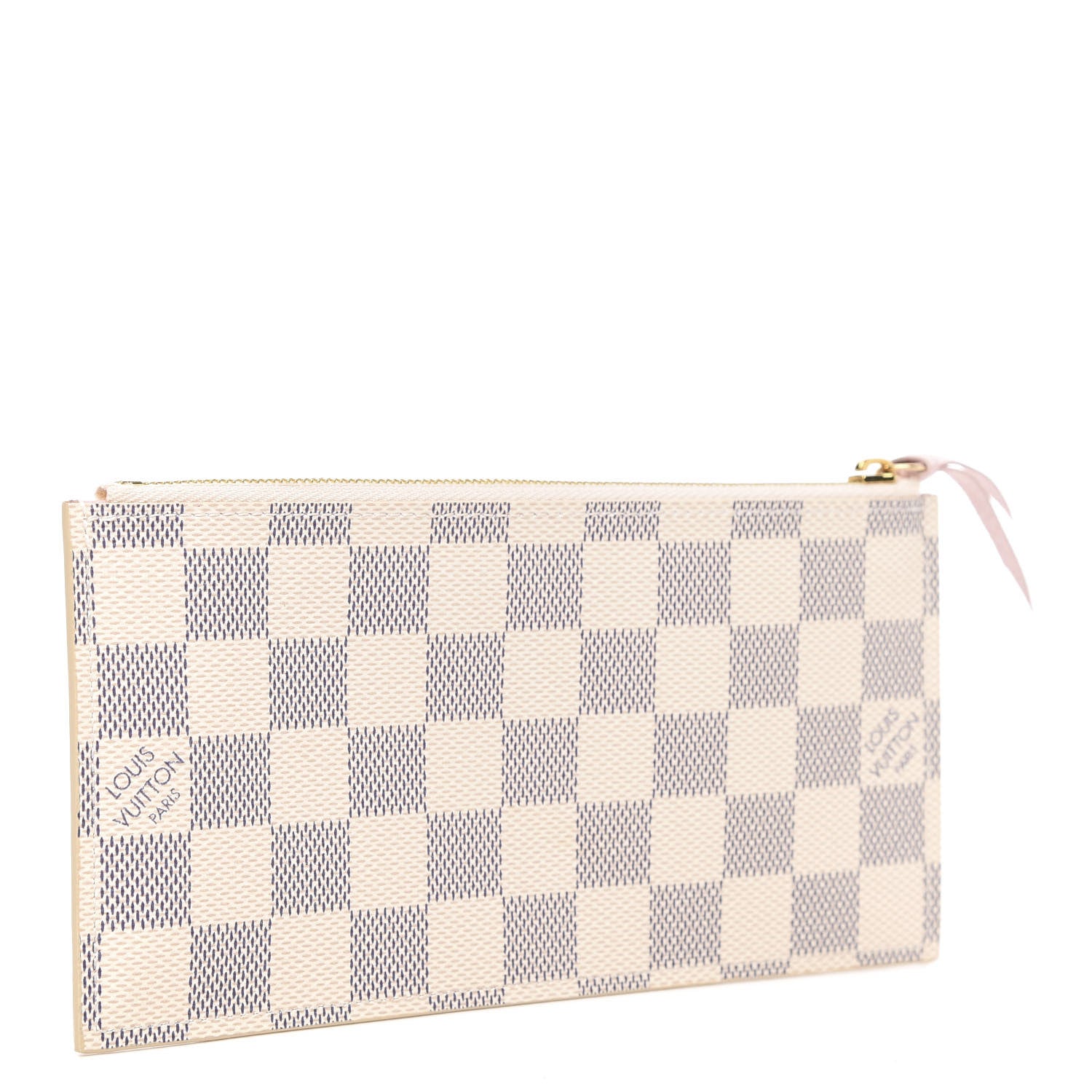 Louis Vuitton Damier Azur Felicie Chain Wallet Zippered Insert Rose Ballerine 3 of 6