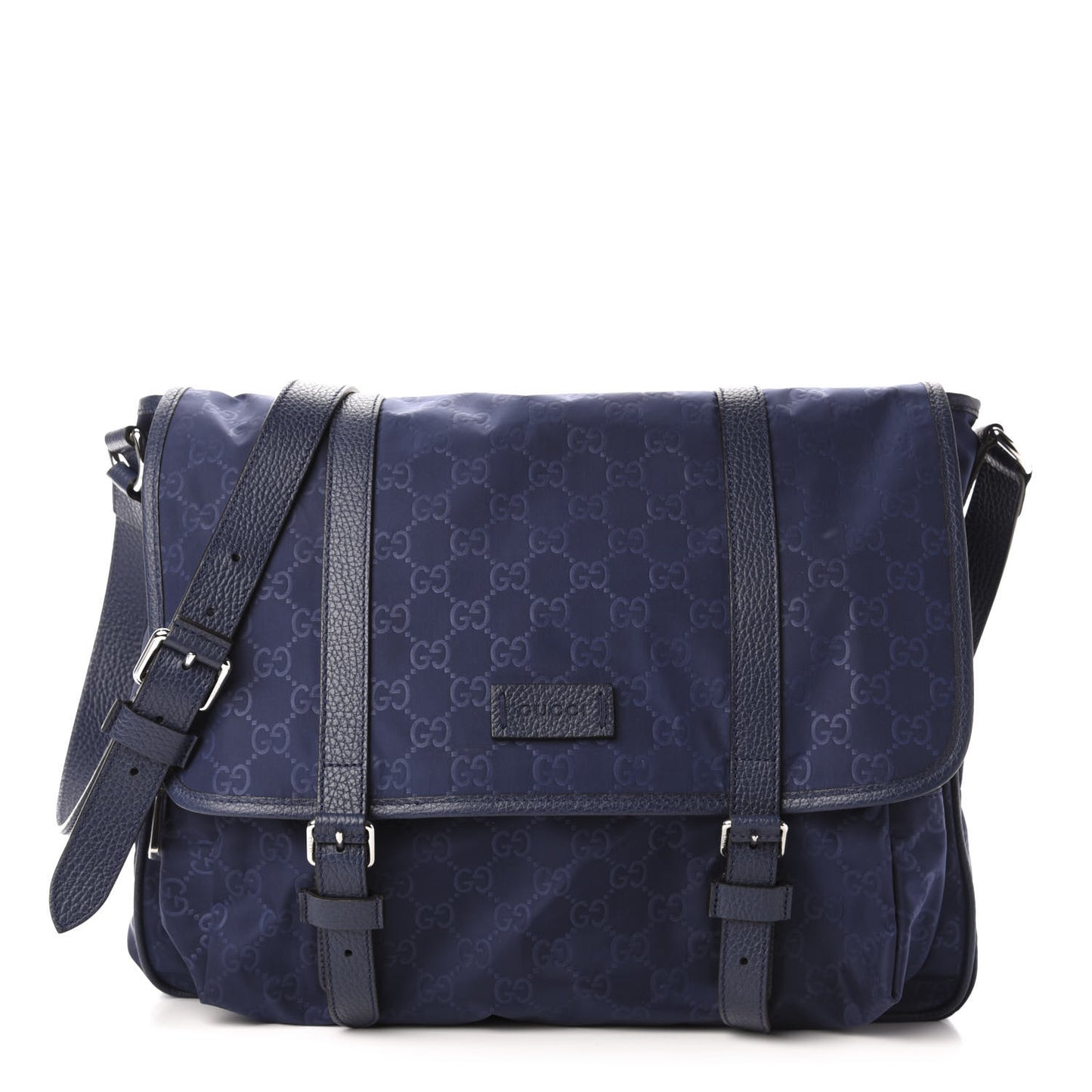 Nylon Monogram Double Buckle Flap Messenger Bag Tide