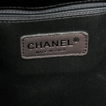 Chanel Lambskin Quilted CC Shopping Tote Black 7 of 7