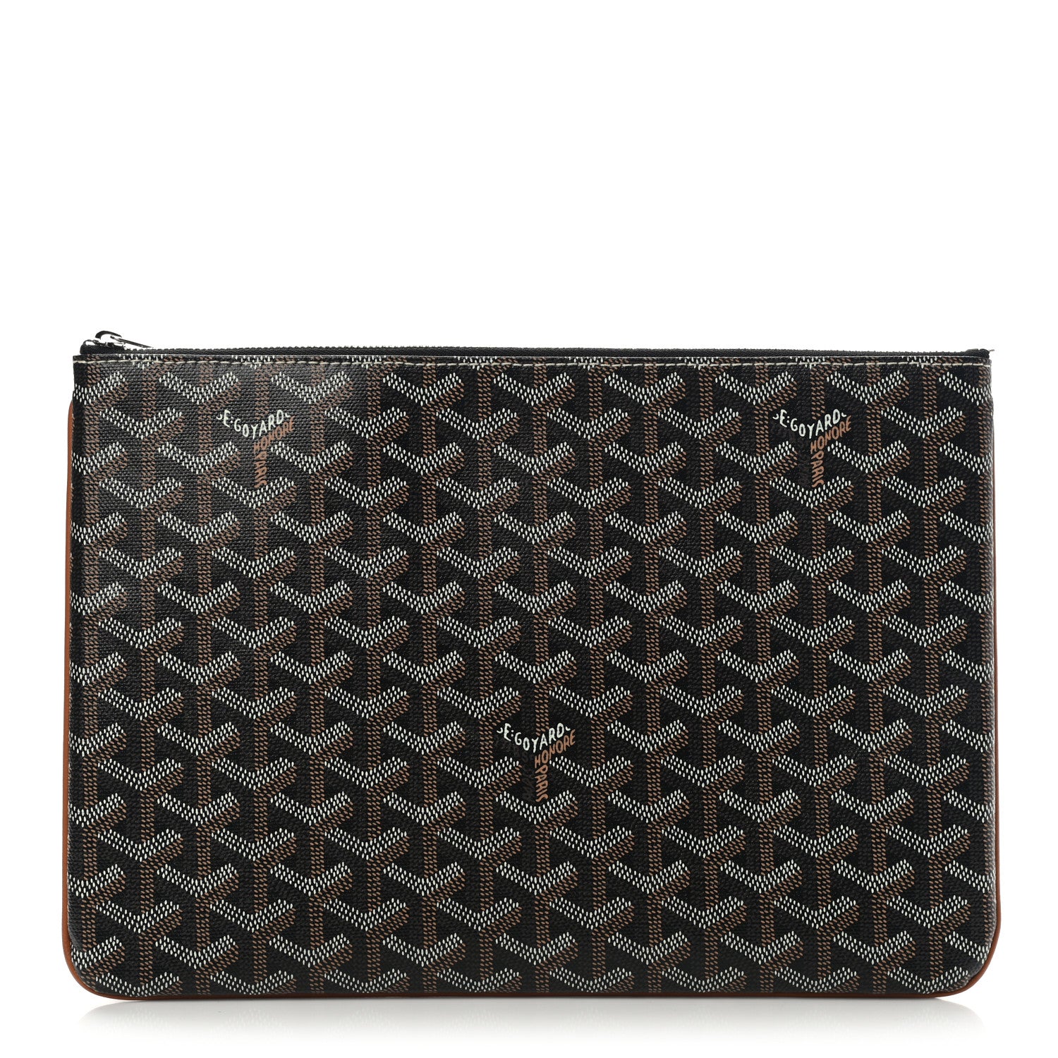 Goyard Goyardine Senat Pochette MM Black Gold 1 of 9