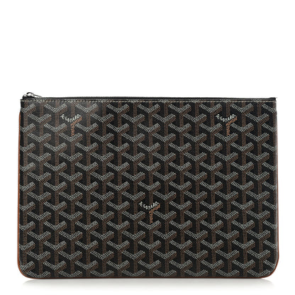 Goyard Goyardine Senat Pochette MM Black Gold 1 of 9