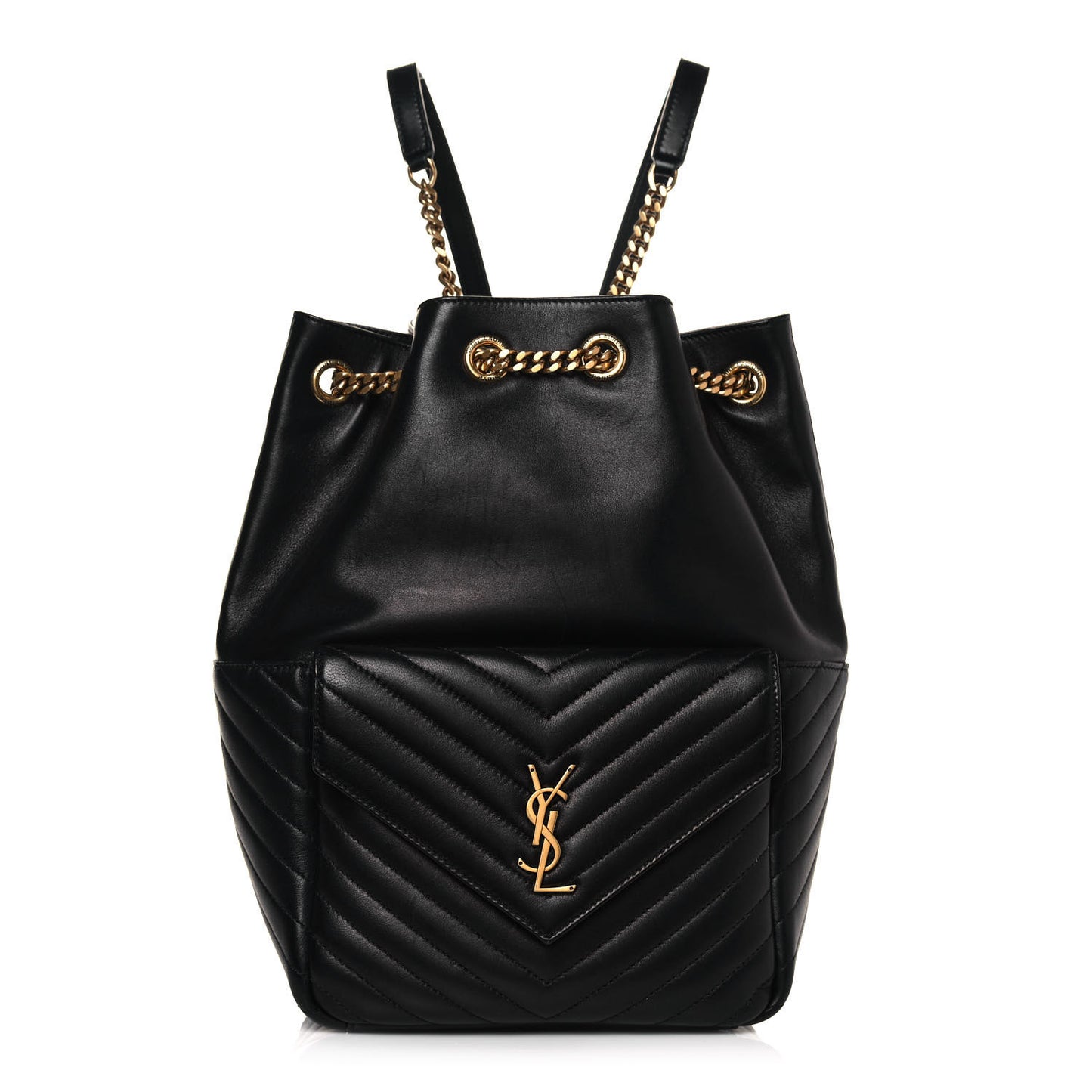 Lambskin Matelasse Monogram Joe Backpack Black