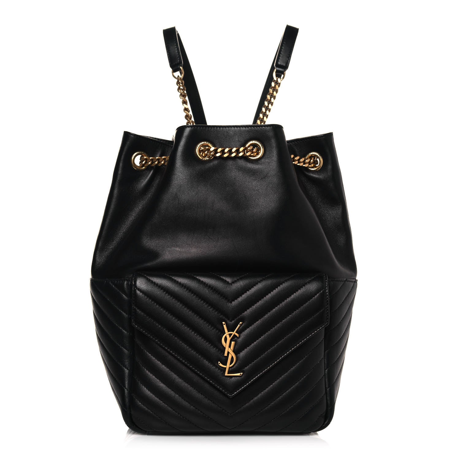 Saint Laurent Lambskin Matelasse Monogram Joe Backpack Black 1 of 12