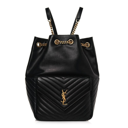 Saint Laurent Lambskin Matelasse Monogram Joe Backpack Black 1 of 12