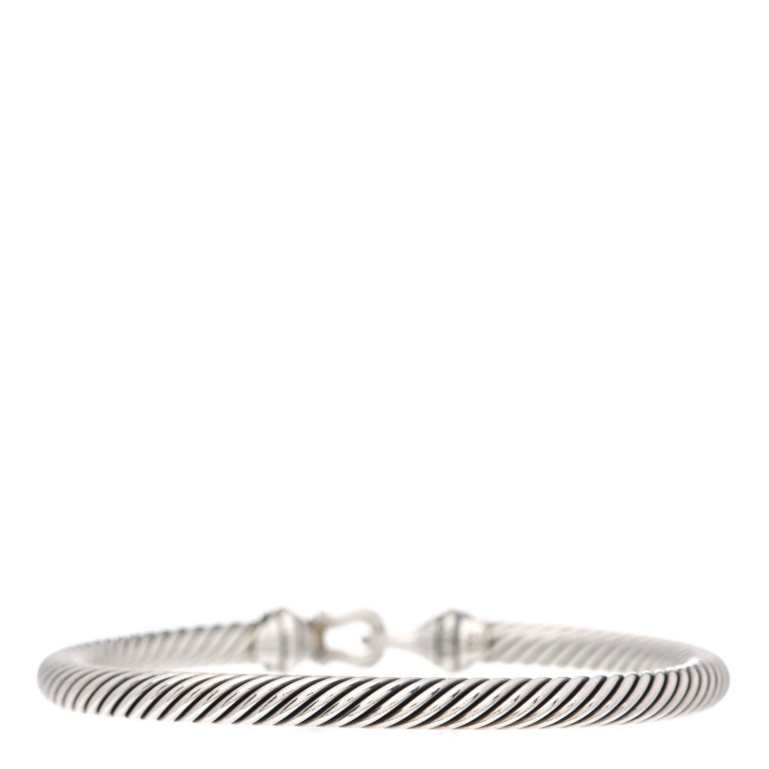 David Yurman Sterling Silver 18K Yellow Gold 5mm Cable Classic Buckle Bracelet 2 of 4