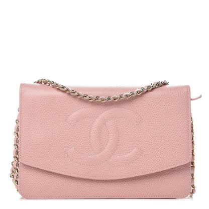 Chanel Caviar Timeless CC Wallet On Chain WOC Pink 2 of 10